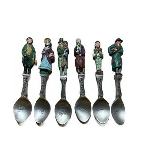 Oliver Twist Charles Dickens pewter spoons. Franklin Mint.Collectible. 1968 film